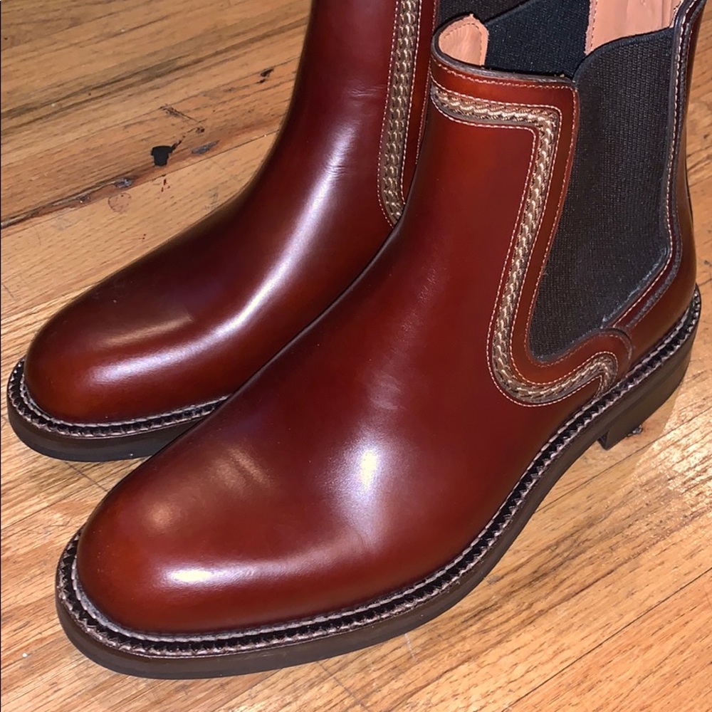 Lanvin Abrasivato Leather Chelsea Boot - Caramel
